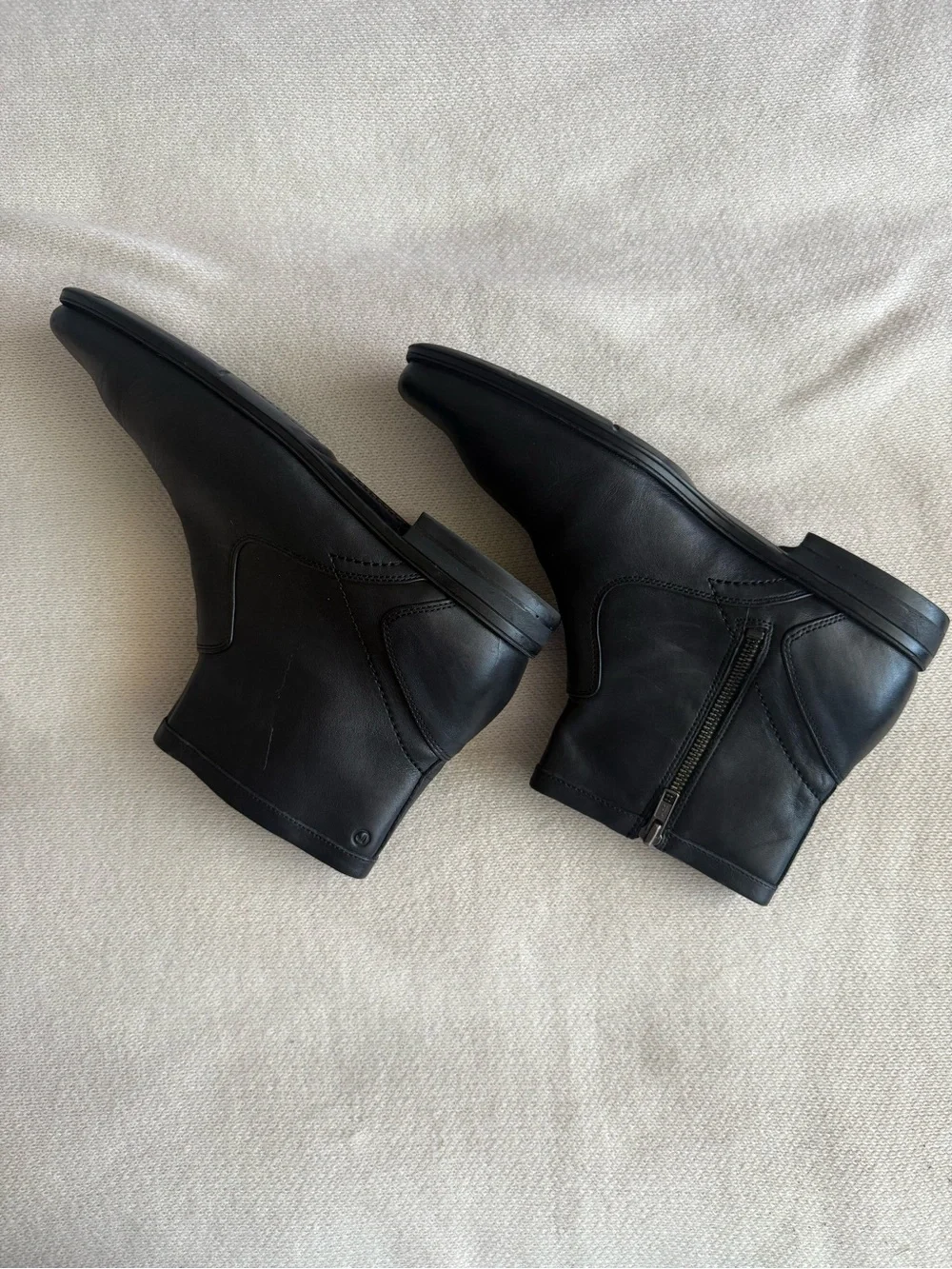 Rockport adi prene Men's Black Leather Ankle Boots with Side Zip size 8.5